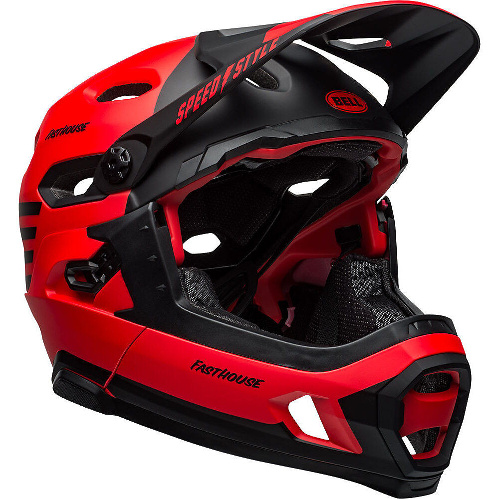 casco-bell-super-dh-spherical-rojo-fasthouse-mentonera-desmontable-bicimax