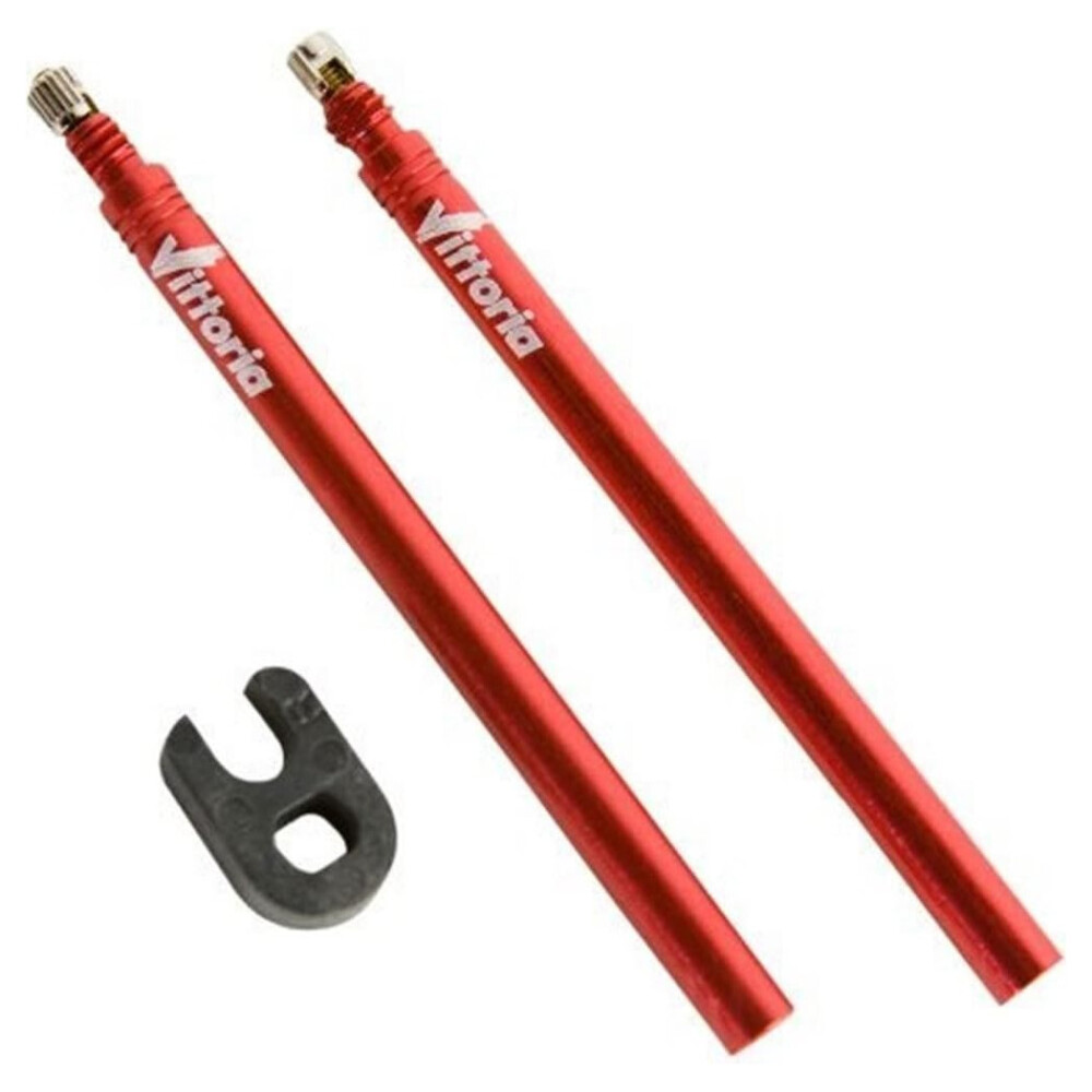 Pak 2 Alargadores Valvula Vittoria 80mm Rojos - Imagen 2